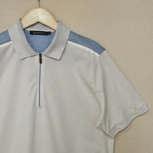 Bugatchi Quarter Zip Polo M